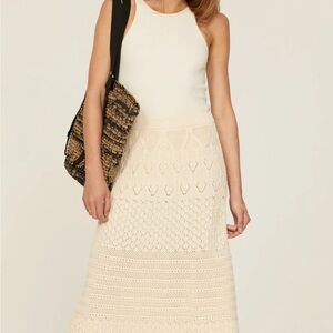 NWT Ba&sh- Jena Skirt - off white Knit Skirt - Size 3 (Large)